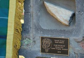 A stone from Castle Douglas installed into the 'All Clans Wall' at the Australian Standing Stones Monument in Glen Innes, Australia.